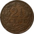Нидерланды 2 1/2 цента 1915 год