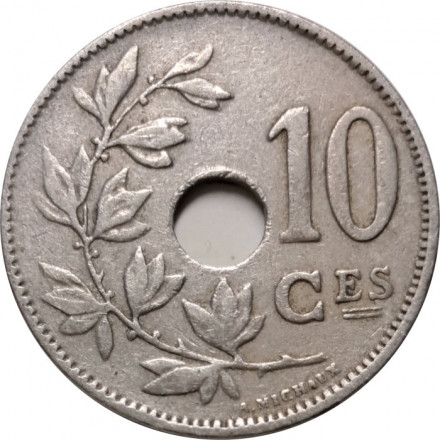 Бельгия 10 сантимов 1923 год BELGIQUE