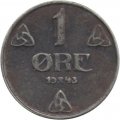 Норвегия 1 эре 1943 год
