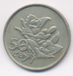 Сейшелы 50 центов 1977 год - Орхидея