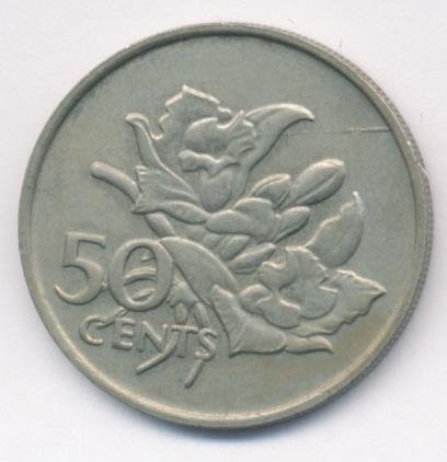 Сейшелы 50 центов 1977 год - Орхидея