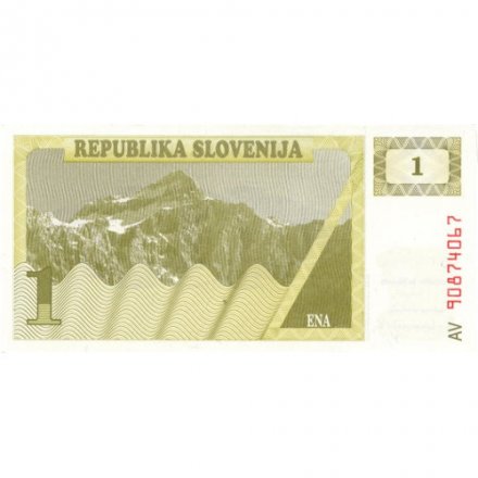 Словения 1 толар 1990 год - Гора Триглав. Камень принца из Ландхауза UNC