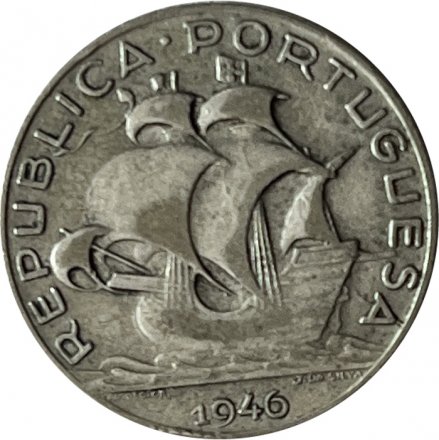Португалия 2,5 эскудо 1946 год - Парусник