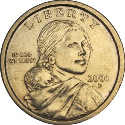 США 1 доллар 2001 год - Сакагавея. Парящий Орёл (D)