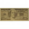 Сувенирная банкнота США 100 долларов (золотые) - VF