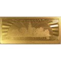 Сувенирная банкнота США 100 долларов (золотые) - VF