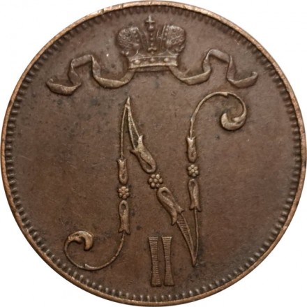 Финляндия 5 пенни 1915 год - VF