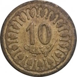 Тунис 10 миллимов 1960 год