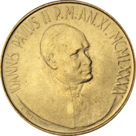 Ватикан 200 лир 1989 год