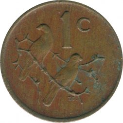 ЮАР 1 цент 1986 год