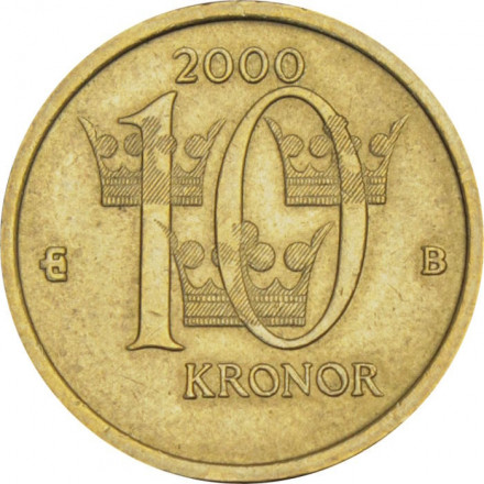 Швеция 10 крон 2000 год