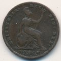 Великобритания 1 фартинг 1837 год