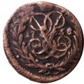 Полушка 1758 год Елизавета Петровна (1741 - 1762) - VF-