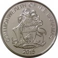 Багамские острова 25 центов 2015 год - Парусник UNC