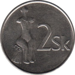 Монета Словакия 2 кроны 1995 год