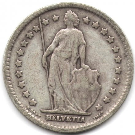 Швейцария 1 франк 1906 год