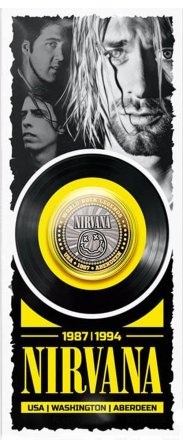 «Nirvana» - Гравированная цветная монета 10 рублей в буклете