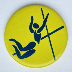 Значок. Виды спорта. Спорт. Прыжки в высоту