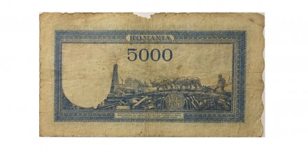 Румыния 5000 лей 1945 год - F-VF
