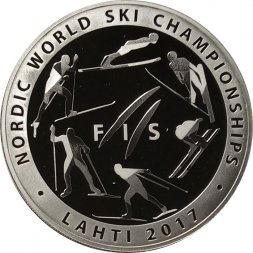 Беларусь 1 рубль 2017 год - Чемпионат мира по лыжным видам спорта 2017. Лахти