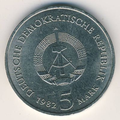 ГДР 5 марок 1982 год