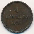 Гернси 4 дубля 1874 год