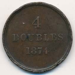 Гернси 4 дубля 1874 год