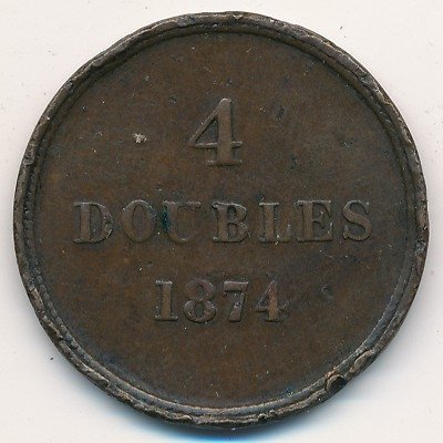 Гернси 4 дубля 1874 год
