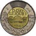 Канада 2 доллара 2019 год - 75 лет высадке союзников в Нормандии