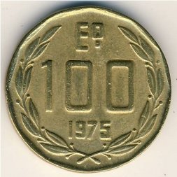 Чили 100 эскудо 1975 год