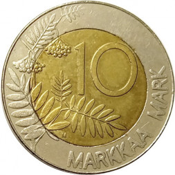 Финляндия 10 марок 1997 год - Глухарь