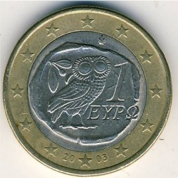 Греция 1 евро 2003 год