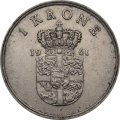 Дания 1 крона 1961 год - Король Фредерик IX