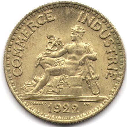 Франция 50 сантимов 1922 год