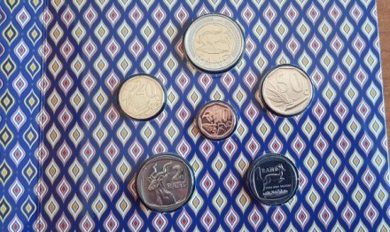 Набор из 6 циркуляционных монет ЮАР 2019 год (в буклете)