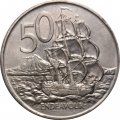 Новая Зеландия 50 центов 1977 год - Парусник &quot;ENDEAVOUR&quot; (BU)