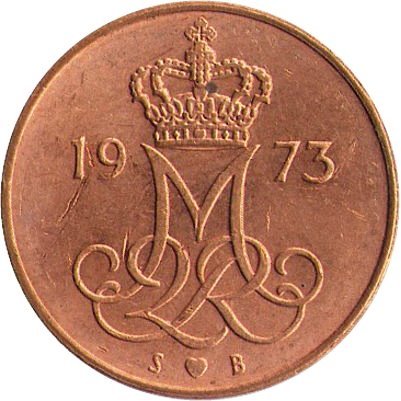 Дания 5 эре 1973 год
