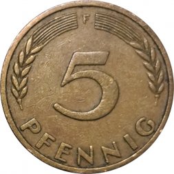 ФРГ 5 пфеннигов 1949 год (F)