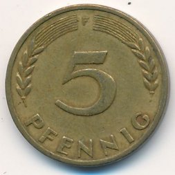 ФРГ 5 пфеннигов 1949 год (F)