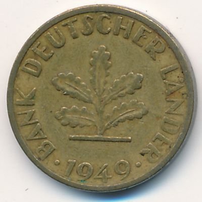ФРГ 5 пфеннигов 1949 год (F)