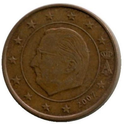 Бельгия 1 евроцент 2007 год - Альберт II