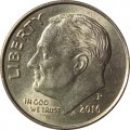 США 1 дайм (10 центов) 2016 год - Франклин Рузвельт (P)