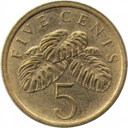 Сингапур 5 центов 1986 год