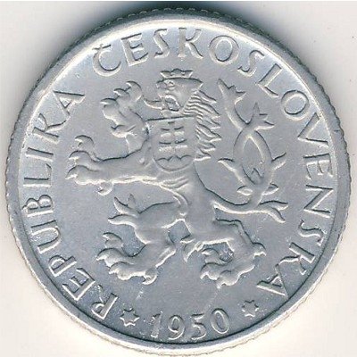 Чехословакия 1 крона 1950 год