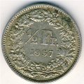 Швейцария 1/2 франка 1957 год