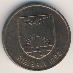 Монета Кирибати 2 цента 1992 год