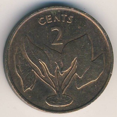 Кирибати 2 цента 1992 год