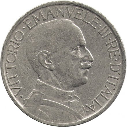 Италия 2 лиры 1923 год - Король Виктор Эммануил III