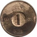 Швеция 1 эре 1960 год