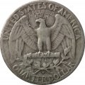 США 25 центов (1/4 доллара) 1954 год (Отметка монетного двора: &quot;D&quot; - Денвер)
